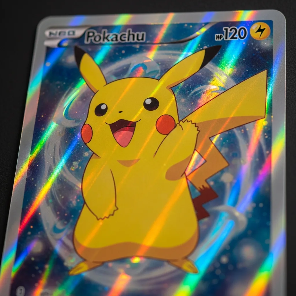 Carte Pikachu holographique brillante