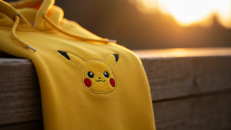 Marchandise et vêtements de pikachu